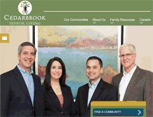 Tablet Screenshot of cedarbrookseniorliving.com